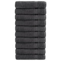 Vidaxl handdoeken solund 10 st 600 g m² 50x100 cm antracietkleur