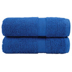 Vidaxl premium washandjes solund 2 stuks blauw 30x30 cm 600 g m²
