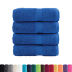 Vidaxl premium washandjes solund 4 stuks blauw 30x30 cm 600 g m²