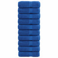 Vidaxl premium washandjes solund 10 stuks blauw 30x30 cm 600 g m²