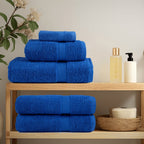 Vidaxl premium washandjes solund 10 stuks blauw 30x30 cm 600 g m²