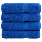 Vidaxl badhanddoeken solund 4 st 600 g m² 100x150 cm blauw