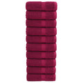 Vidaxl premium washandjes solund 10 stuks bordeaux 30x30 cm 600 g m²