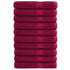 Vidaxl saunahanddoeken solund 10 st 600 g m² 80x200 cm bordeaux