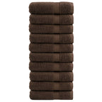 Vidaxl badhanddoeken solund 10 st 600 g m² 70x140 cm bruin