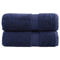 Vidaxl premium washandjes solund 2 stuks marineblauw 30x30 cm 600 g m²
