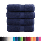 Vidaxl premium washandjes solund 4 stuks marineblauw 30x30 cm 600 g m²