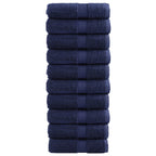Vidaxl premium washandjes solund 10 stuks marineblauw 30x30 cm 600 g m²