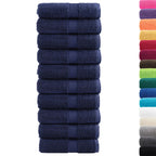 Vidaxl premium washandjes solund 10 stuks marineblauw 30x30 cm 600 g m²