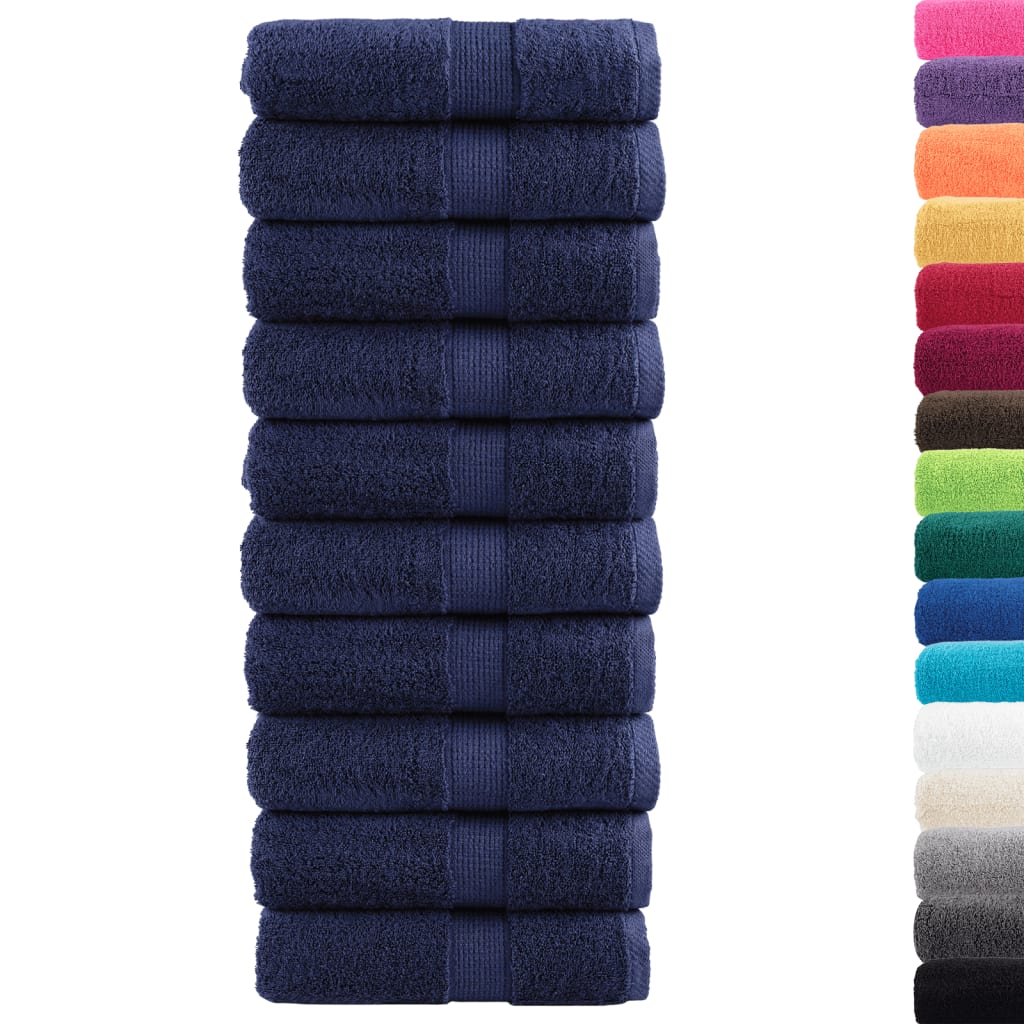 Vidaxl gastendoekjes solund 10 st 600 g m² 30x50 cm marineblauw