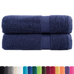 Vidaxl badhanddoeken solund 2 st 600 g m² 70x140 cm marineblauw