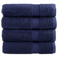 Vidaxl badhanddoeken solund 4 st 600 g m² 70x140 cm marineblauw
