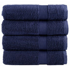 Vidaxl badhanddoeken solund 4 st 600 g m² 70x140 cm marineblauw