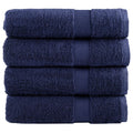 Vidaxl badhanddoeken solund 4 st 600 g m² 100x150 cm marineblauw