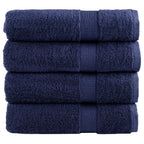Vidaxl badhanddoeken solund 4 st 600 g m² 100x150 cm marineblauw