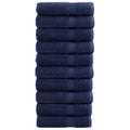 Vidaxl badhanddoeken solund 10 st 600 g m² 100x150 cm marineblauw