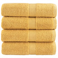 Vidaxl premium washandjes solund 4 stuks goud 30x30cm 600 g m²