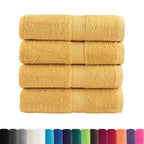 Vidaxl premium washandjes solund 4 stuks goud 30x30cm 600 g m²