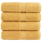 Vidaxl gastendoekjes solund 4 st 600 g m² 30x50 cm goudkleurig