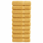 Vidaxl badhanddoeken solund 10 st 600 g m² 100x150 cm goudkleurig