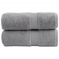 Vidaxl premium washandjes solund 2 stuks grijs 30x30cm 600 g m²