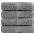 Vidaxl premium washandjes solund 4 stuks grijs 30x30cm 600 g m²