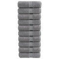 Vidaxl premium washandjes solund 10 stuks grijs 30x30 cm 600 g m²