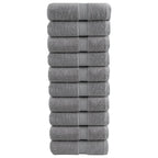 Vidaxl premium washandjes solund 10 stuks grijs 30x30 cm 600 g m²