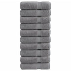 Vidaxl badhanddoeken solund 10 st 600 g m² 70x140 cm grijs