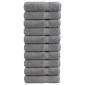 Vidaxl badhanddoeken solund 10 st 600 g m² 100x150 cm grijs