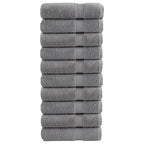 Vidaxl badhanddoeken solund 10 st 600 g m² 100x150 cm grijs