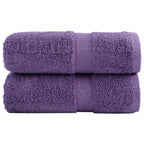 Vidaxl premium washandjes solund 2 st paars 30x30 cm 600 g m2