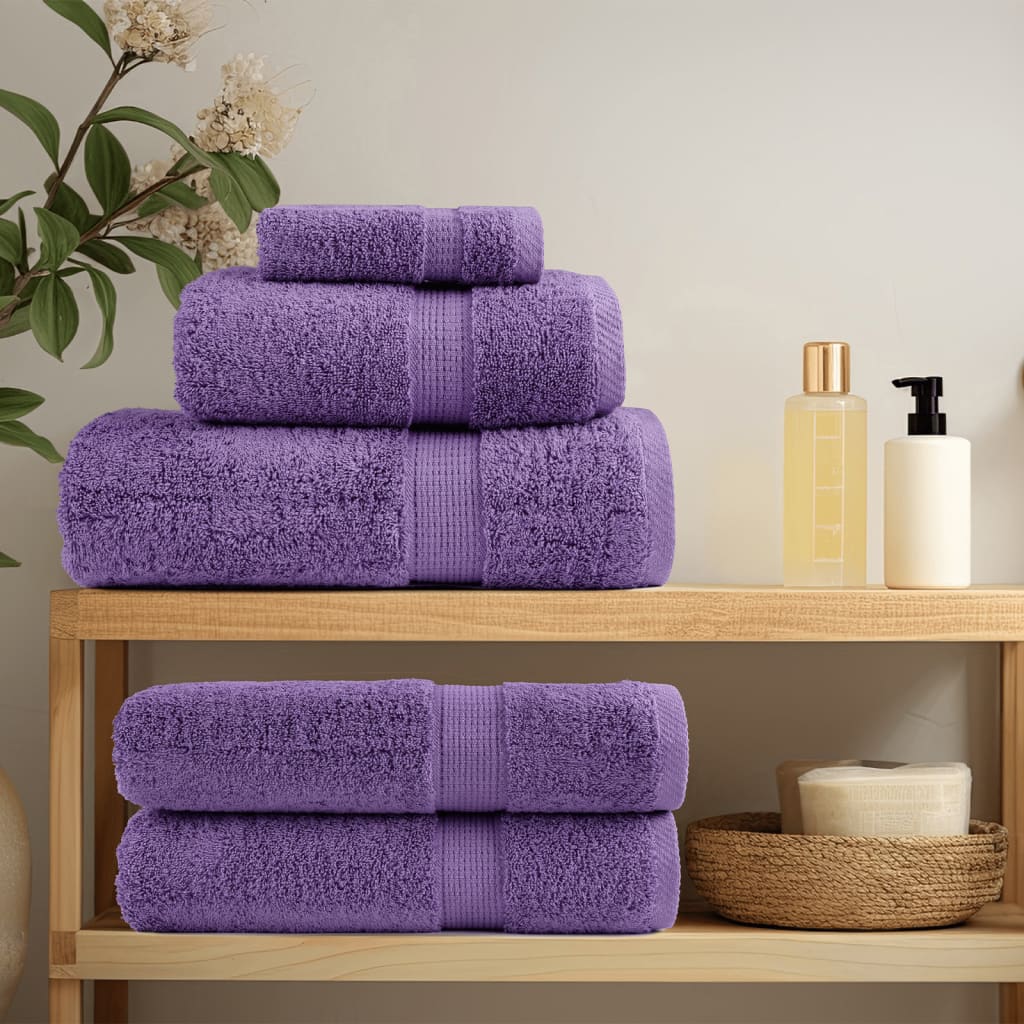 Vidaxl premium washandjes solund 4 stuks paars 30x30 cm 600 g m2