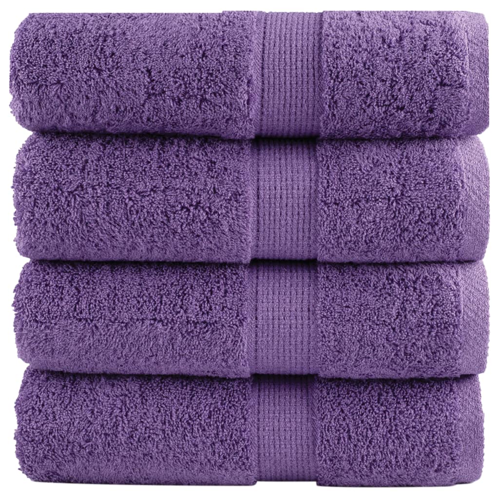 Vidaxl gastendoekjes solund 4 st 600 g m² 30x50 cm paars