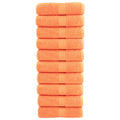 Vidaxl premium washandjes solund 10 stuks oranje 30x30 cm 600 g m²