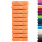 Vidaxl premium washandjes solund 10 stuks oranje 30x30 cm 600 g m²
