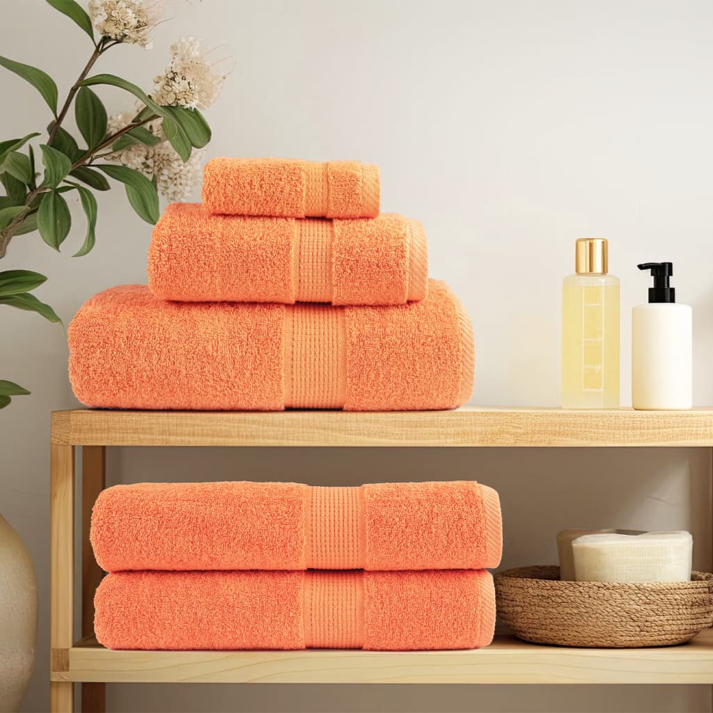 Vidaxl premium washandjes solund 10 stuks oranje 30x30 cm 600 g m²