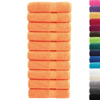 Vidaxl handdoeken solund 10 st 600 g m² 50x100 cm oranje
