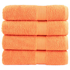 Vidaxl badhanddoeken solund 4 st 600 g m² 70x140 cm oranje