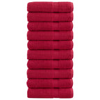 Vidaxl handdoeken solund 10 st 600 g m² 50x100 cm rood