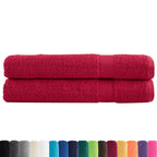 Vidaxl saunadoeken solund 2 st 600 g m² 80x200 cm rood
