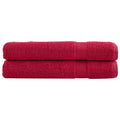 Vidaxl handdoeken solund 2 st 600 g m² 100x200 cm rood