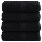 Vidaxl premium washandjes solund 4 stuks zwart 30x30 cm 600 g m2
