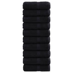 Vidaxl premium washandjes solund 10 stuks zwart 30x30 cm 600 g m²