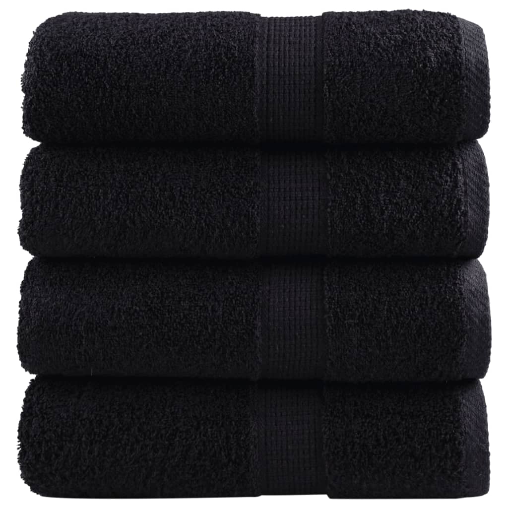 Vidaxl gastendoekjes solund 4 st 600 g m² 30x50 cm zwart