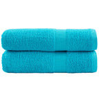 Vidaxl handdoeken solund 2 st 600 g m² 50x100 cm turquoise