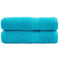 Vidaxl badhanddoeken solund 2 st 600 g m² 70x140 cm turquoise