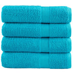 Vidaxl badhanddoeken solund 4 st 600 g m² 70x140 cm turquoise