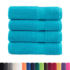 Vidaxl badhanddoeken solund 4 st 600 g m² 70x140 cm turquoise