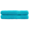 Vidaxl handdoeken solund 2 st 600 g m² 100x200 cm turquoise